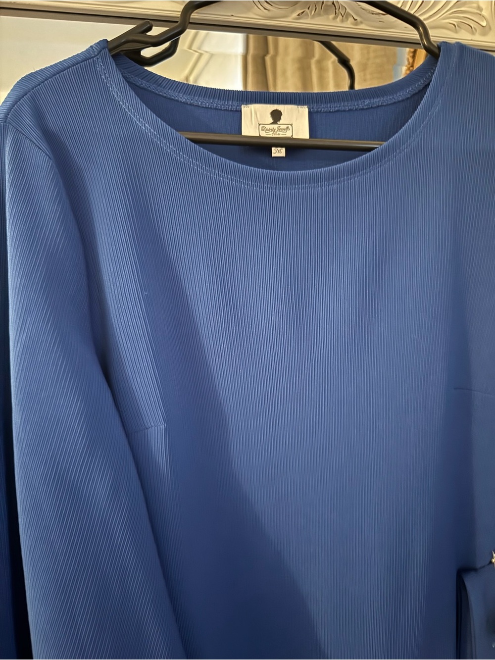 Dainty Jewells Elegant Blue Ruffle-Sleeve Dress - Picture 2 of 3